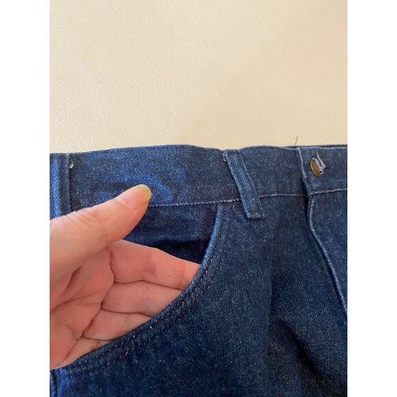 Orvis Denim Work Field Pants Blue Khaki Cotton Utility 36 Waist - Picture 4 of 12